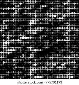 Grunge black and white pattern. Abstract monochrome vector background. Texture for print and design