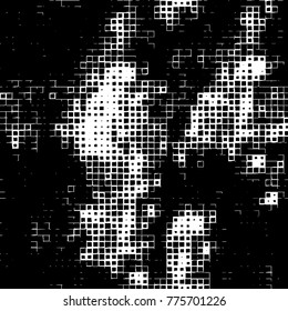 Grunge black and white pattern. Abstract monochrome vector background. Texture for print and design