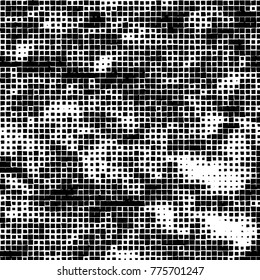 Grunge black and white pattern. Abstract monochrome vector background. Texture for print and design