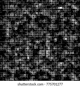 Grunge black and white pattern. Abstract monochrome vector background. Texture for print and design