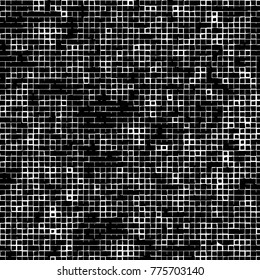 Grunge black and white pattern. Abstract monochrome vector background. Texture for print and design