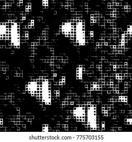 Grunge black and white pattern. Abstract monochrome vector background. Texture for print and design