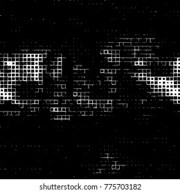 Grunge black and white pattern. Abstract monochrome vector background. Texture for print and design