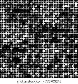 Grunge black and white pattern. Abstract monochrome vector background. Texture for print and design