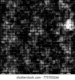 Grunge black and white pattern. Abstract monochrome vector background. Texture for print and design