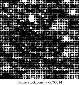 Grunge black and white pattern. Abstract monochrome vector background. Texture for print and design