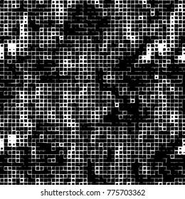 Grunge black and white pattern. Abstract monochrome vector background. Texture for print and design