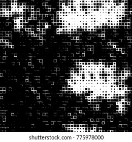 Grunge black and white pattern. Abstract monochrome vector background. Texture for print and design