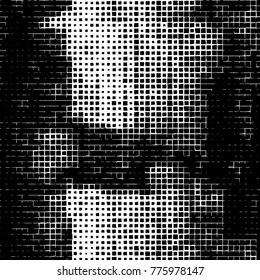 Grunge black and white pattern. Abstract monochrome vector background. Texture for print and design