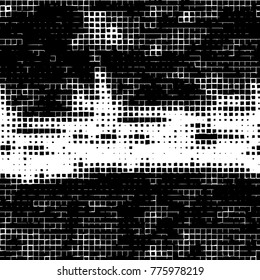 Grunge black and white pattern. Abstract monochrome vector background. Texture for print and design