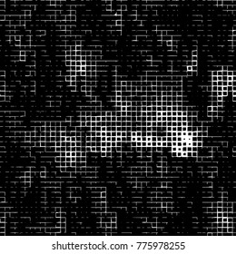 Grunge black and white pattern. Abstract monochrome vector background. Texture for print and design