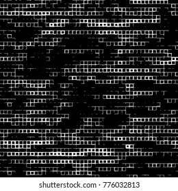 Grunge black and white pattern. Abstract monochrome vector background. Texture for print and design