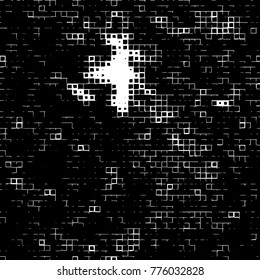 Grunge black and white pattern. Abstract monochrome vector background. Texture for print and design