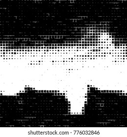 Grunge black and white pattern. Abstract monochrome vector background. Texture for print and design