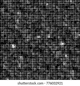 Grunge black and white pattern. Abstract monochrome vector background. Texture for print and design