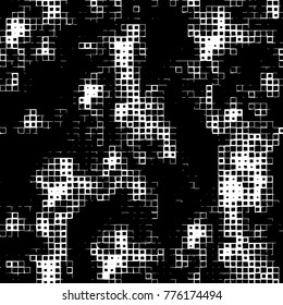 Grunge black and white pattern. Abstract monochrome vector background. Texture for print and design