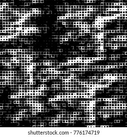 Grunge black and white pattern. Abstract monochrome vector background. Texture for print and design