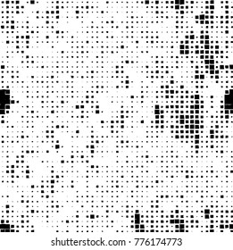 Grunge black and white pattern. Abstract monochrome vector background. Texture for print and design