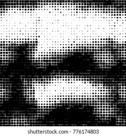 Grunge black and white pattern. Abstract monochrome vector background. Texture for print and design