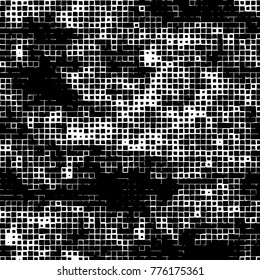 Grunge black and white pattern. Abstract monochrome vector background. Texture for print and design