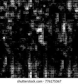 Grunge black and white pattern. Abstract monochrome vector background. Texture for print and design