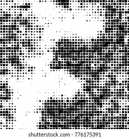 Grunge black and white pattern. Abstract monochrome vector background. Texture for print and design