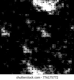 Grunge black and white pattern. Abstract monochrome vector background. Texture for print and design
