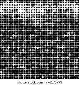 Grunge black and white pattern. Abstract monochrome vector background. Texture for print and design