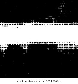 Grunge black and white pattern. Abstract monochrome vector background. Texture for print and design