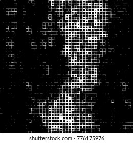 Grunge black and white pattern. Abstract monochrome vector background. Texture for print and design
