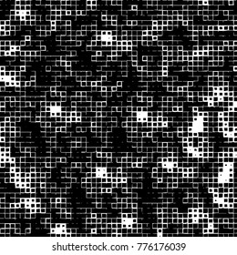 Grunge black and white pattern. Abstract monochrome vector background. Texture for print and design