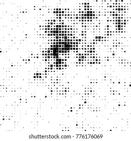 Grunge black and white pattern. Abstract monochrome vector background. Texture for print and design