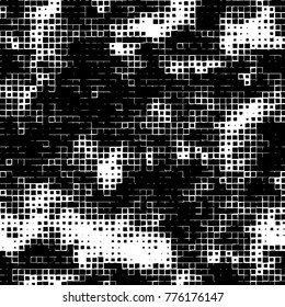 Grunge black and white pattern. Abstract monochrome vector background. Texture for print and design
