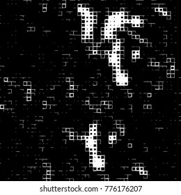 Grunge black and white pattern. Abstract monochrome vector background. Texture for print and design