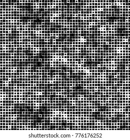 Grunge black and white pattern. Abstract monochrome vector background. Texture for print and design