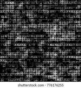 Grunge black and white pattern. Abstract monochrome vector background. Texture for print and design