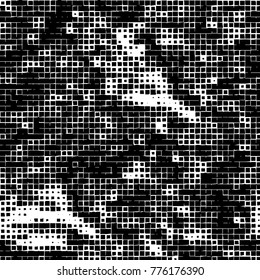 Grunge black and white pattern. Abstract monochrome vector background. Texture for print and design