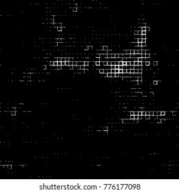 Grunge black and white pattern. Abstract monochrome vector background. Texture for print and design