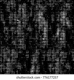 Grunge black and white pattern. Abstract monochrome vector background. Texture for print and design