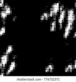 Grunge black and white pattern. Abstract monochrome vector background. Texture for print and design