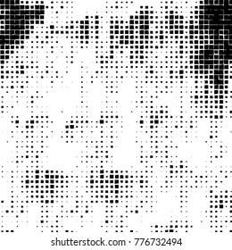 Grunge black and white pattern. Abstract monochrome vector background. Texture for print and design