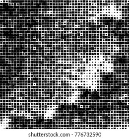 Grunge black and white pattern. Abstract monochrome vector background. Texture for print and design