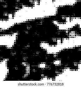 Grunge black and white pattern. Abstract monochrome vector background. Texture for print and design