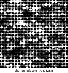 Grunge black and white pattern. Abstract monochrome vector background. Texture for print and design