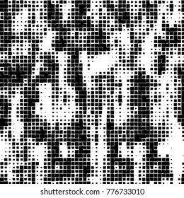 Grunge black and white pattern. Abstract monochrome vector background. Texture for print and design