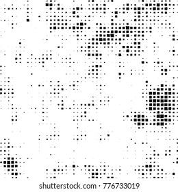 Grunge black and white pattern. Abstract monochrome vector background. Texture for print and design