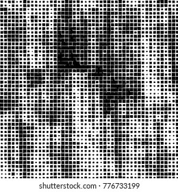 Grunge black and white pattern. Abstract monochrome vector background. Texture for print and design