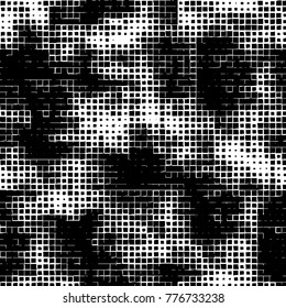 Grunge black and white pattern. Abstract monochrome vector background. Texture for print and design