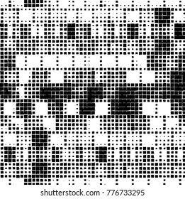 Grunge black and white pattern. Abstract monochrome vector background. Texture for print and design