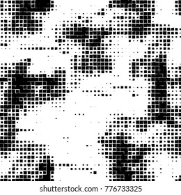 Grunge black and white pattern. Abstract monochrome vector background. Texture for print and design